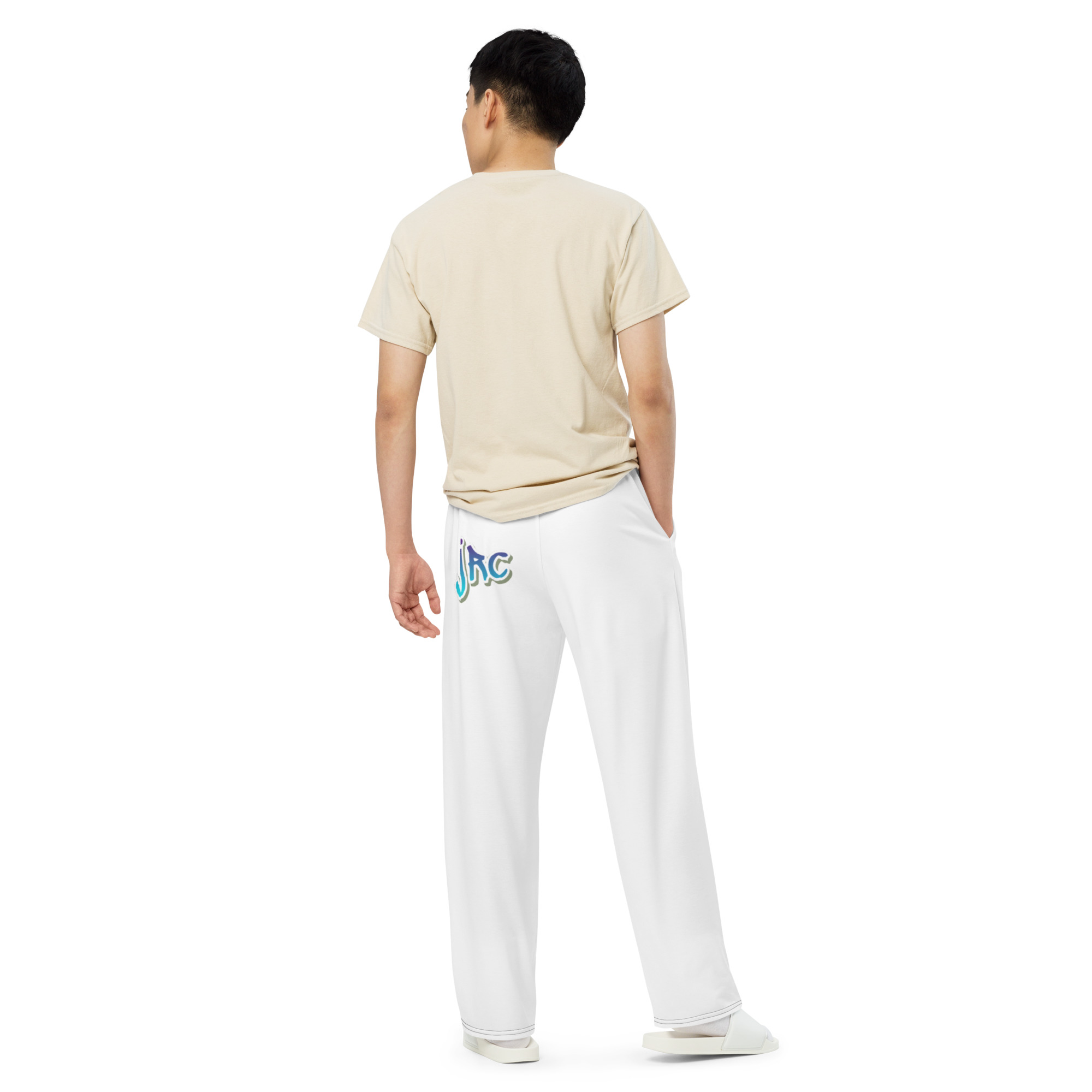 All-over print unisex wide-leg pants - Image 5