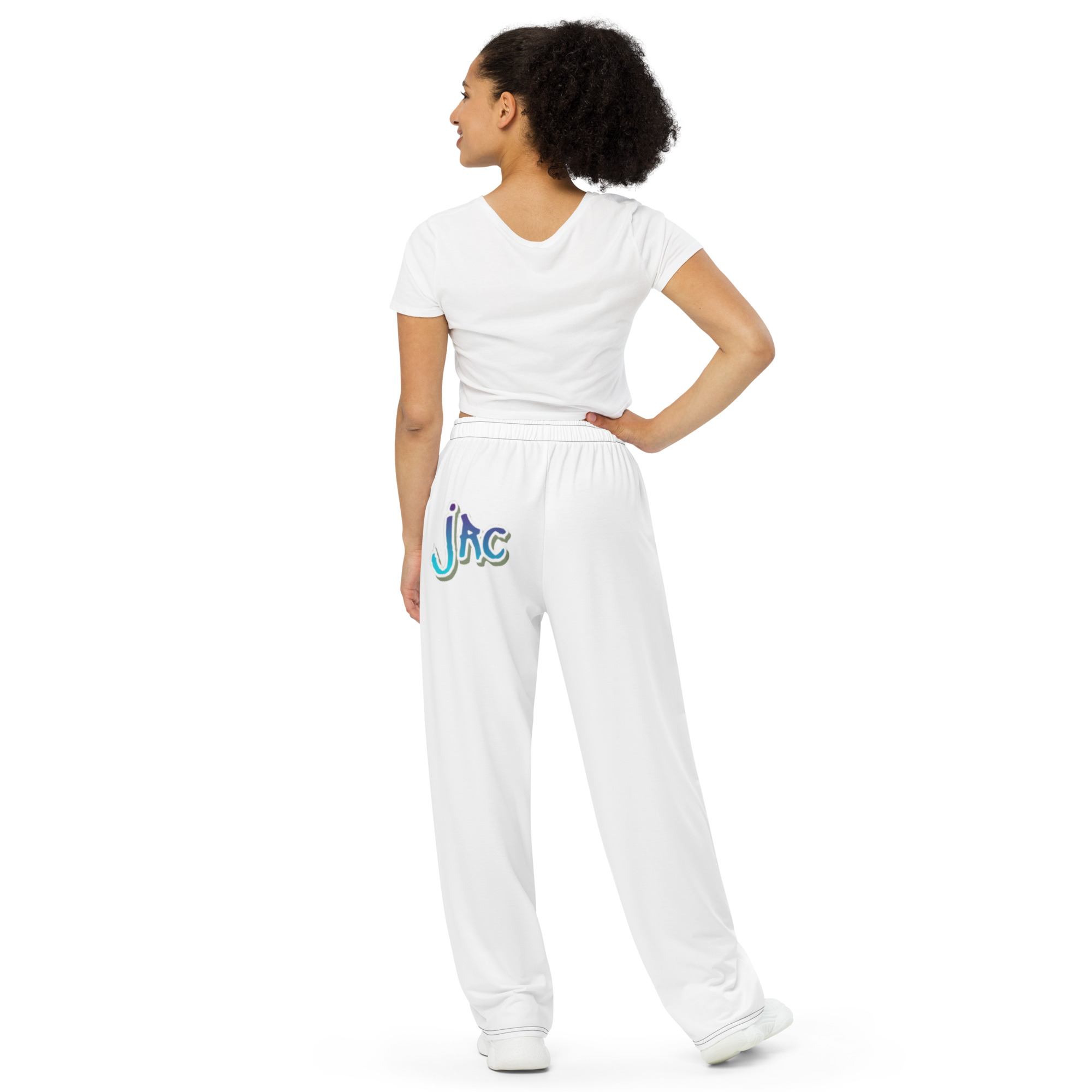 All-over print unisex wide-leg pants - Image 7