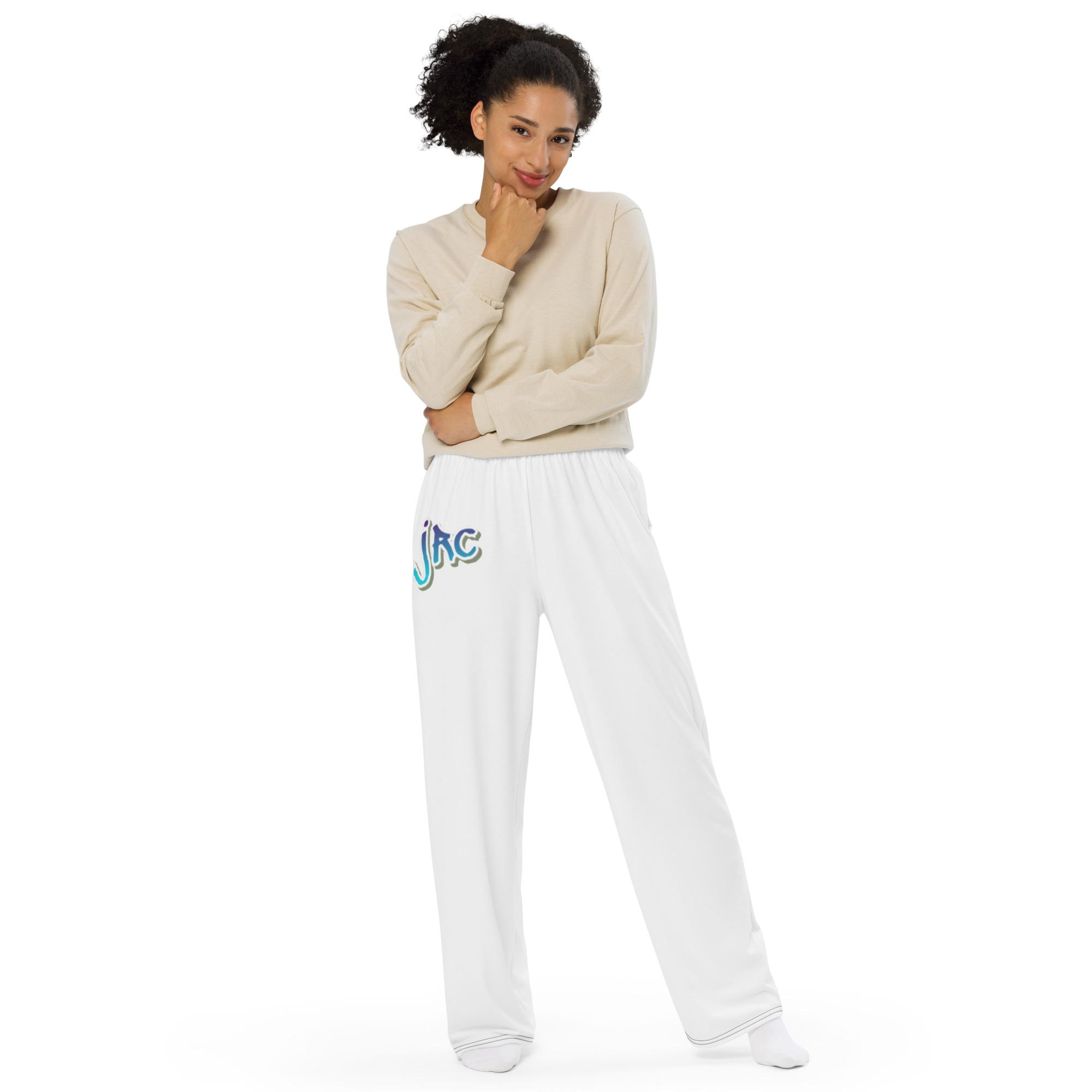 All-over print unisex wide-leg pants - Image 4