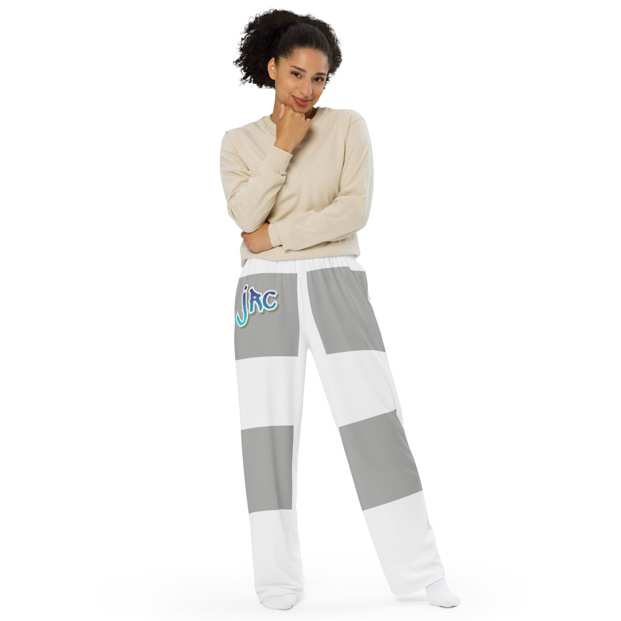 All-over print unisex wide-leg pants - Image 3